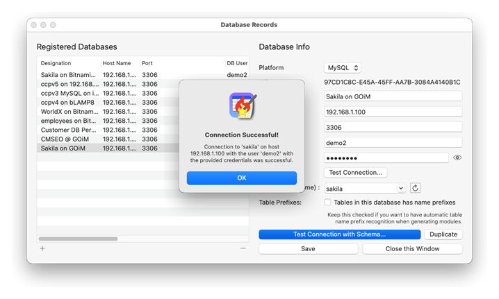 Database Records Screenshot