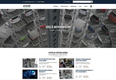 Screenshot of Entek Website